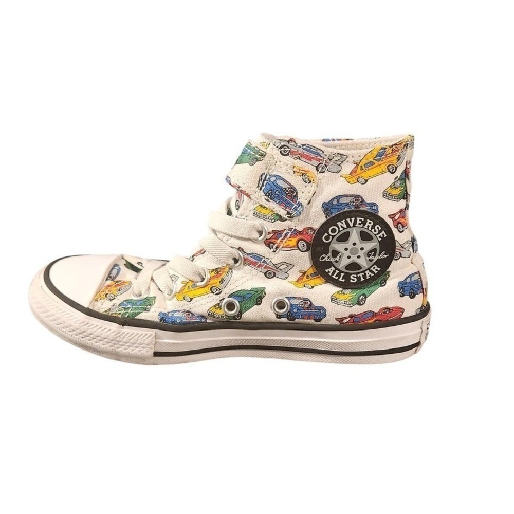 Converse Chuck Taylor All Star Shoes Kids Size 12 Car Print High Top Sneakers